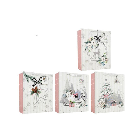 Çantë kartoni me dekor festiv