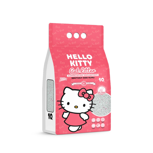 Rërë higjienike për mace Hello Kitty, aromë pudër bebe 10L