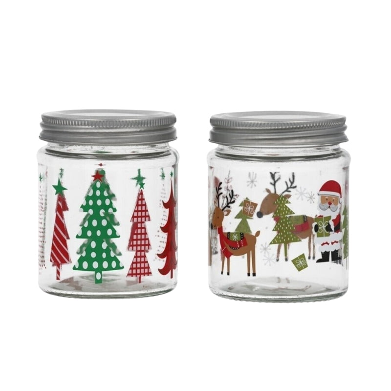 Kavanoz qelqi me dekor festiv