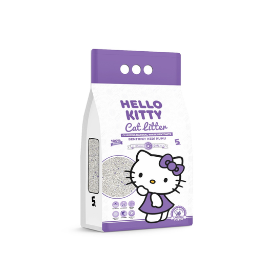 Rërë higjienike për mace Hello Kitty, aromë lavandë 5L